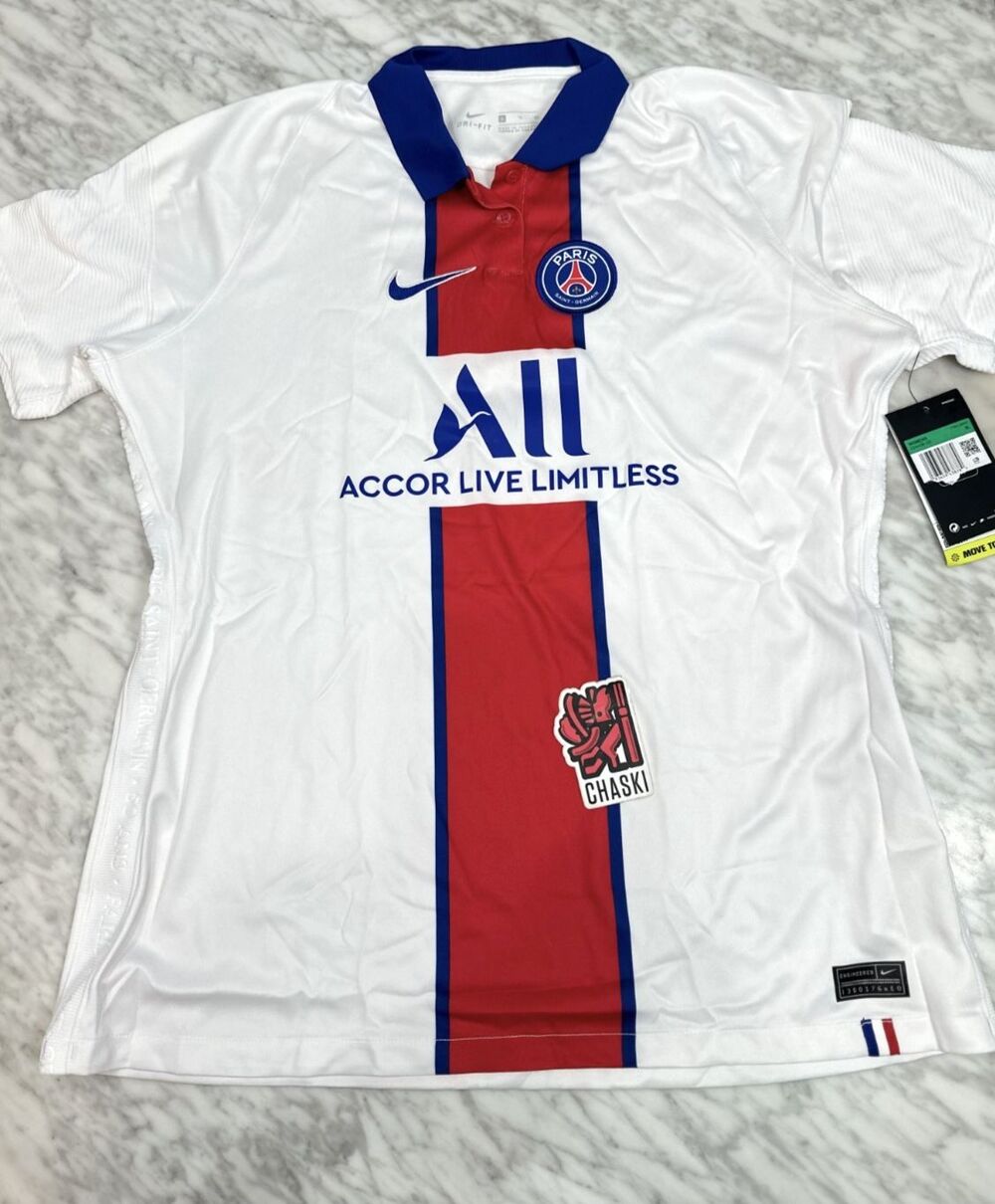 Nike Paris Saint-Germain 2020/21 Away White Soccer Jersey CD4406 101 Women's XL